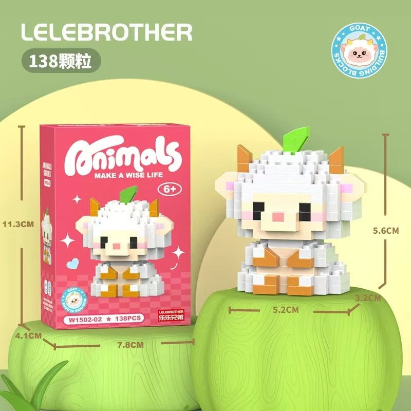 Cute Animal Mini Building Block Set for Creative Play