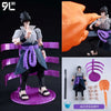 A fully articulated 14cm action figure of Jujutsu Kaisen Yuji Itadori in a grey shirt and dark clothing with purple accents.