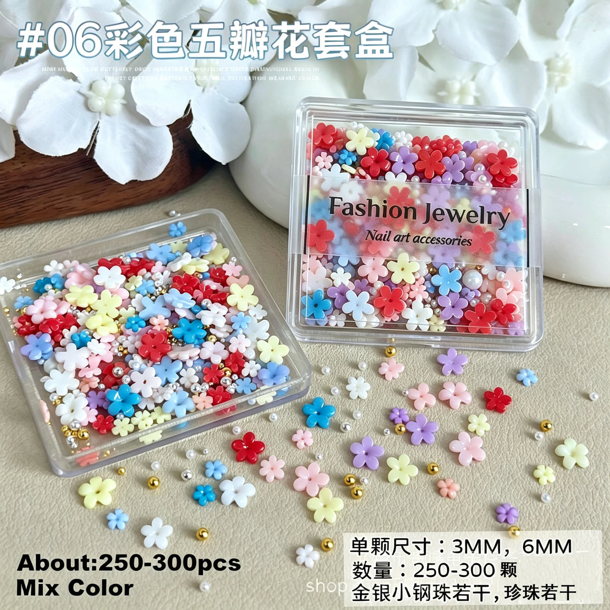 Fruit & Floral Resin Nail Art Decorations