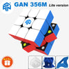 A blue and red GAN 356M Lite version magnetic speed cube shown from above.