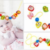Wooden Animal & Fruit Threading Beads Set for Toddlers
