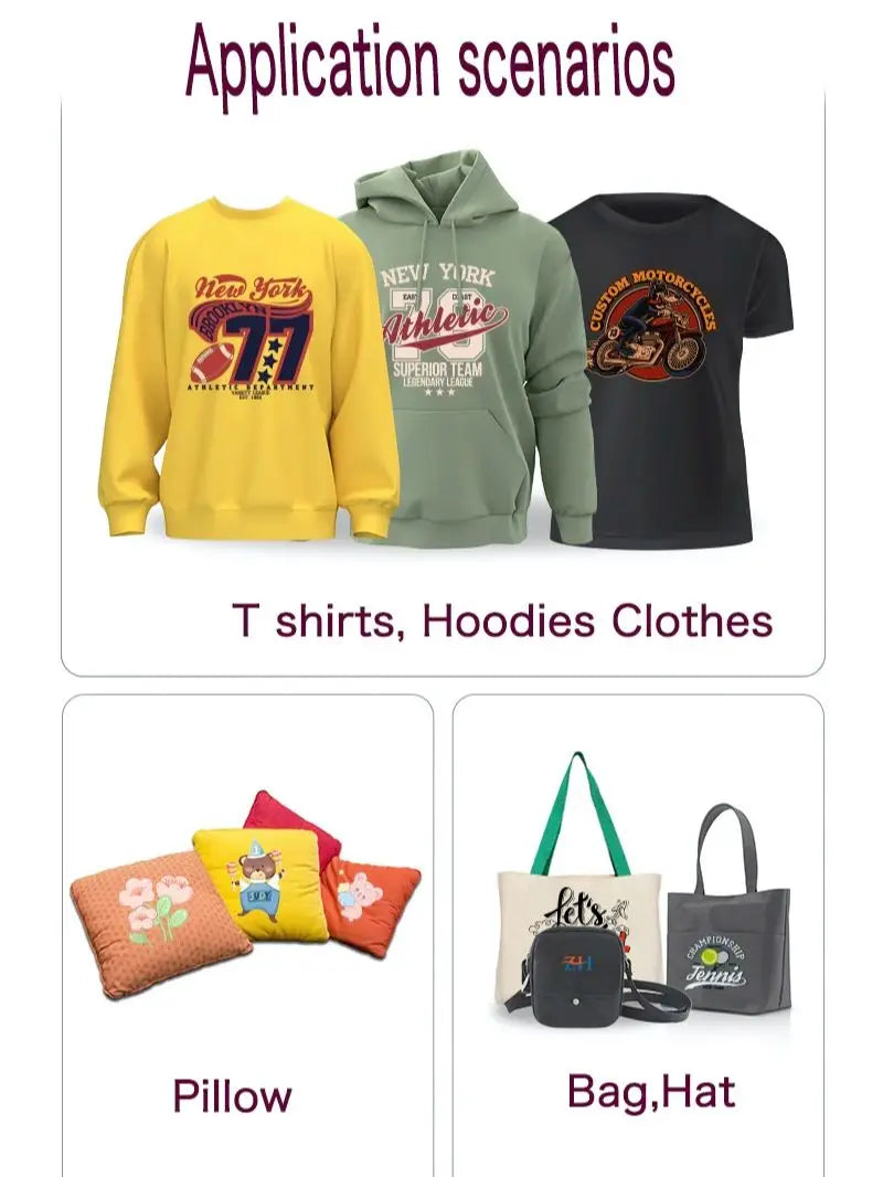 Custom Iron-On Heat Transfer Patches for Clothing & DIY Projects