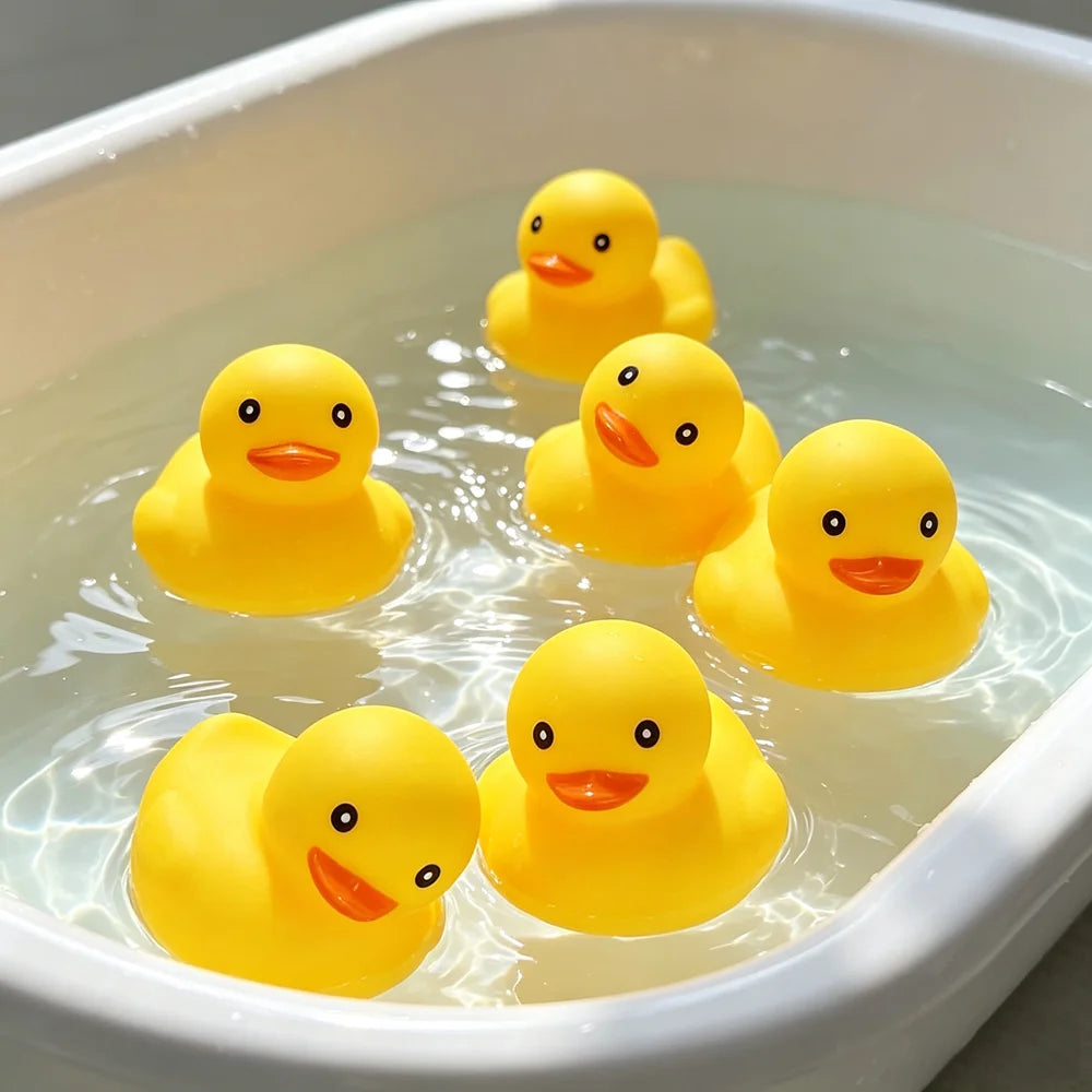 Classic Squeaky Rubber Duck Bath Toy for Babies