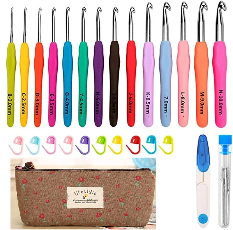 Ergonomic Crochet Hook Set with Storage Case