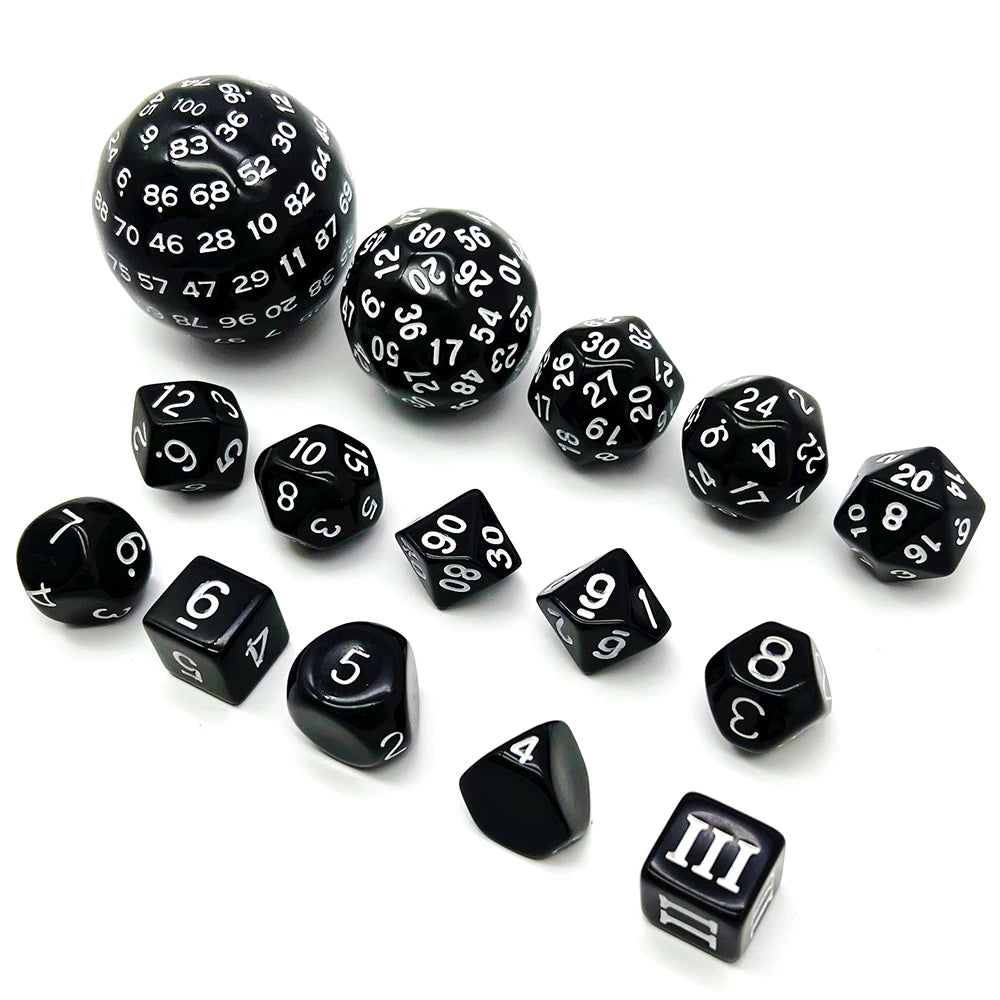 15-Piece Polyhedral Acrylic Dice Set for RPGs & Tabletop Games
