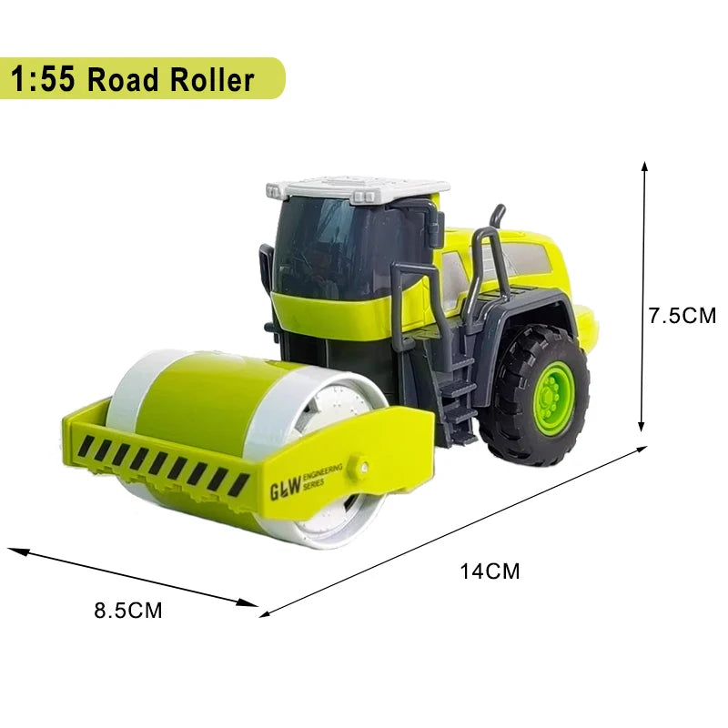 Diecast Engineering Vehicle Set for Kids - 4-Piece Construction Toy Collection