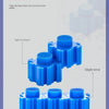 Blue mini building blocks showing tight stitching and slight error in a detailed model kit.