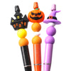 Halloween silicone beads featuring a pumpkin and bat design used for jewelry making