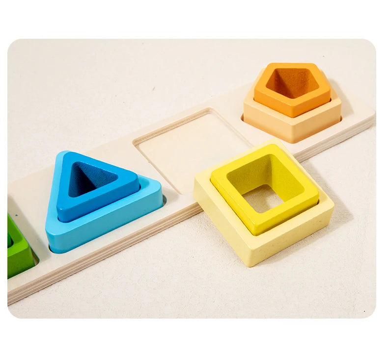Montessori Wooden Sorting & Stacking Toy for Toddlers