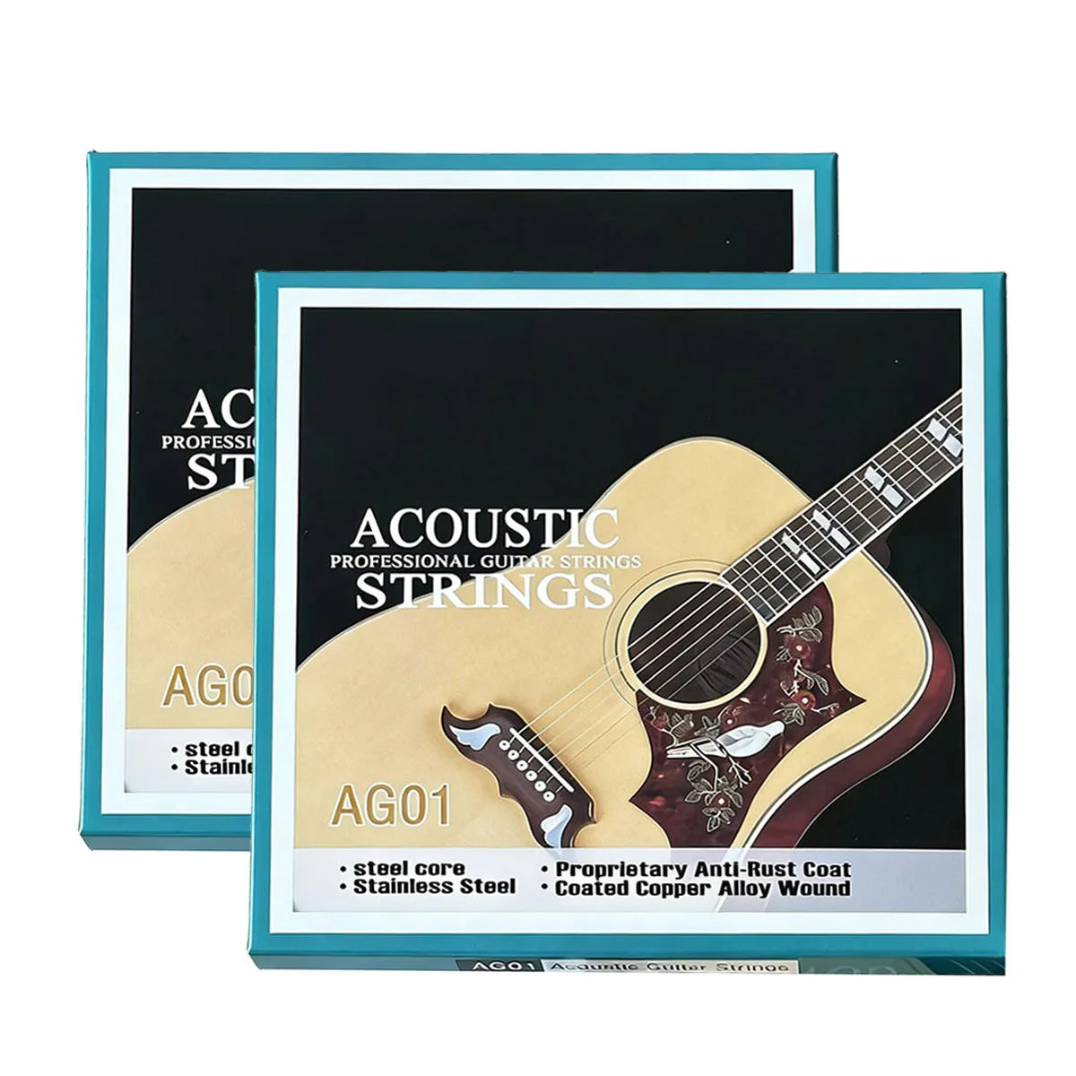 Acoustic Guitar Strings Set – Durable Steel Core with Coated Copper Alloy Windings