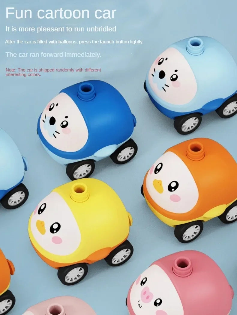 Balloon-Powered Car Science Toy with Launcher Tower