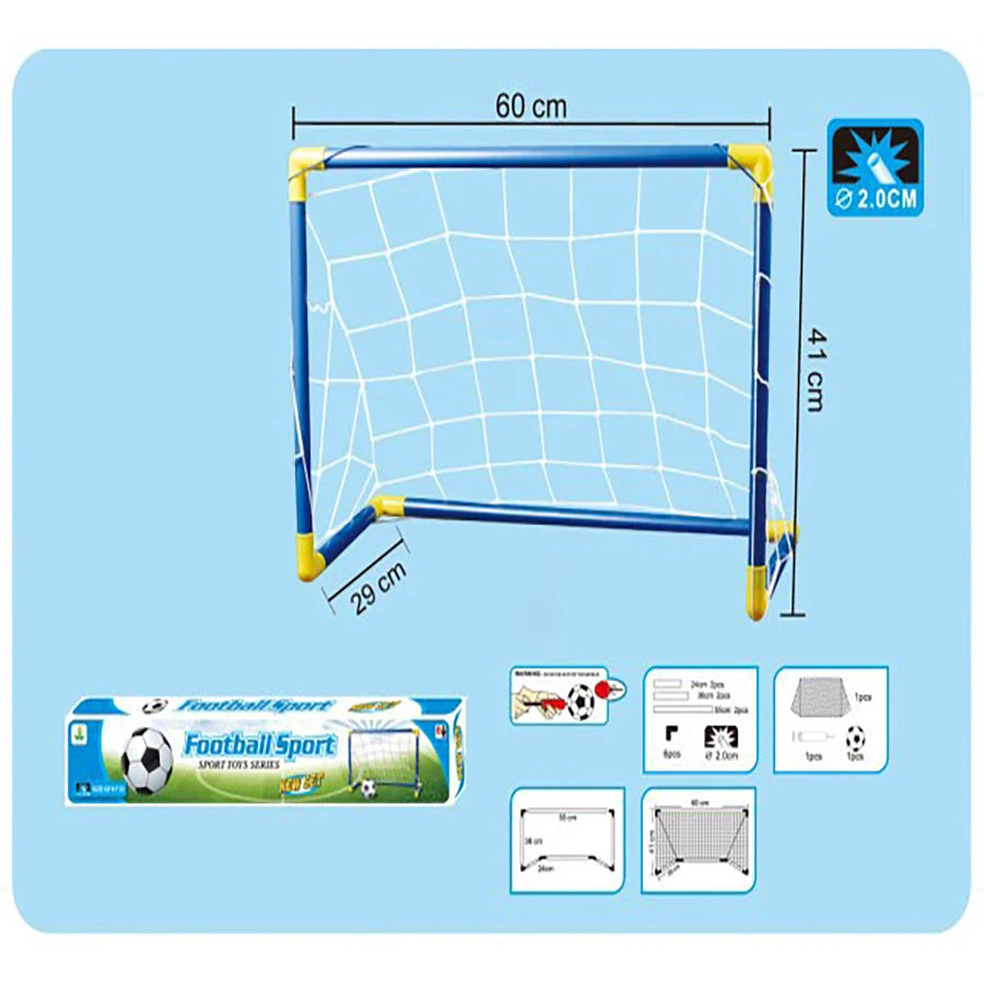 Portable Foldable Soccer Goal Set with Ball and Pump