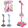 Kids Karaoke Microphone Stand Set with Party Lights