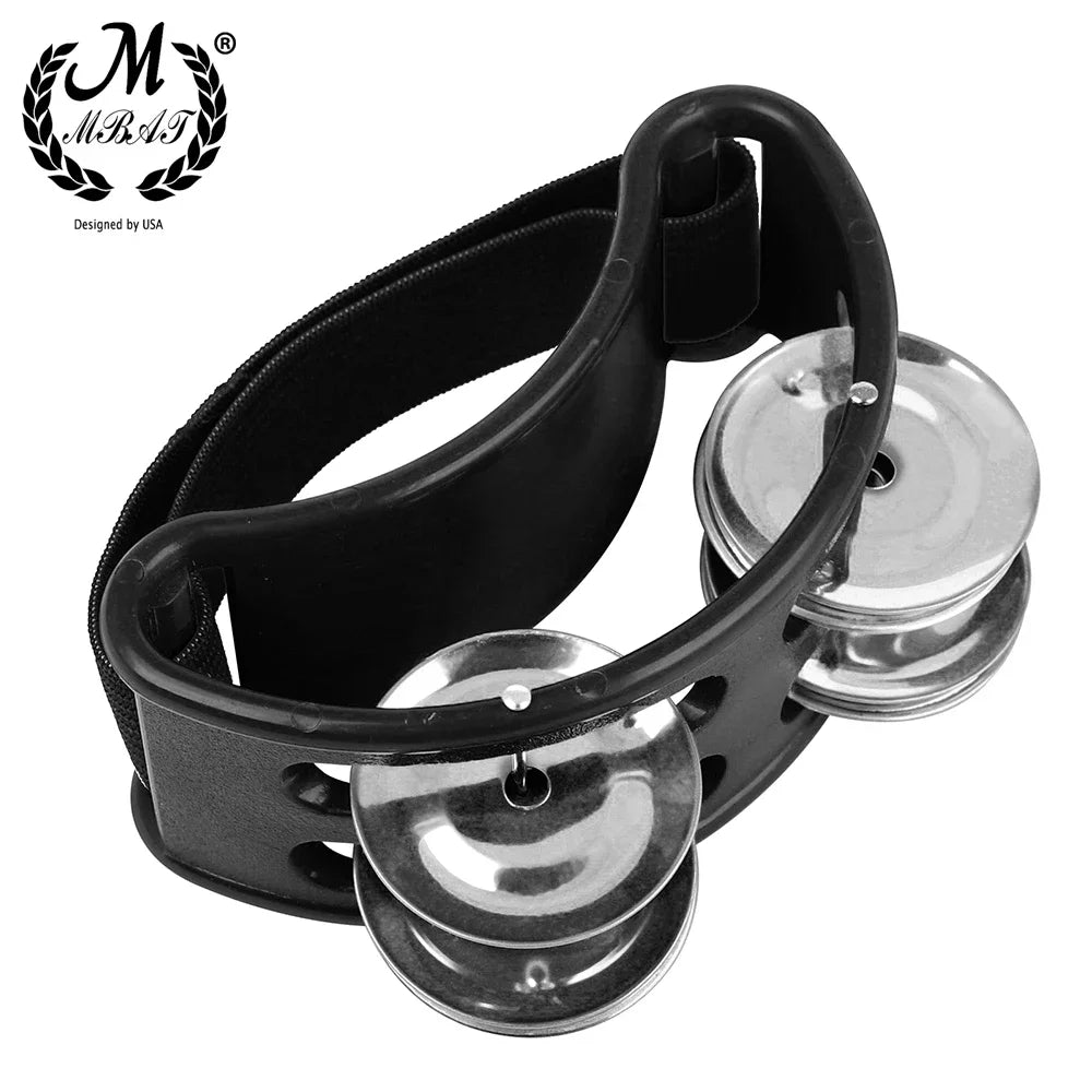 Foot Tambourine with Jingle Bells – Rainbow Percussion Instrument