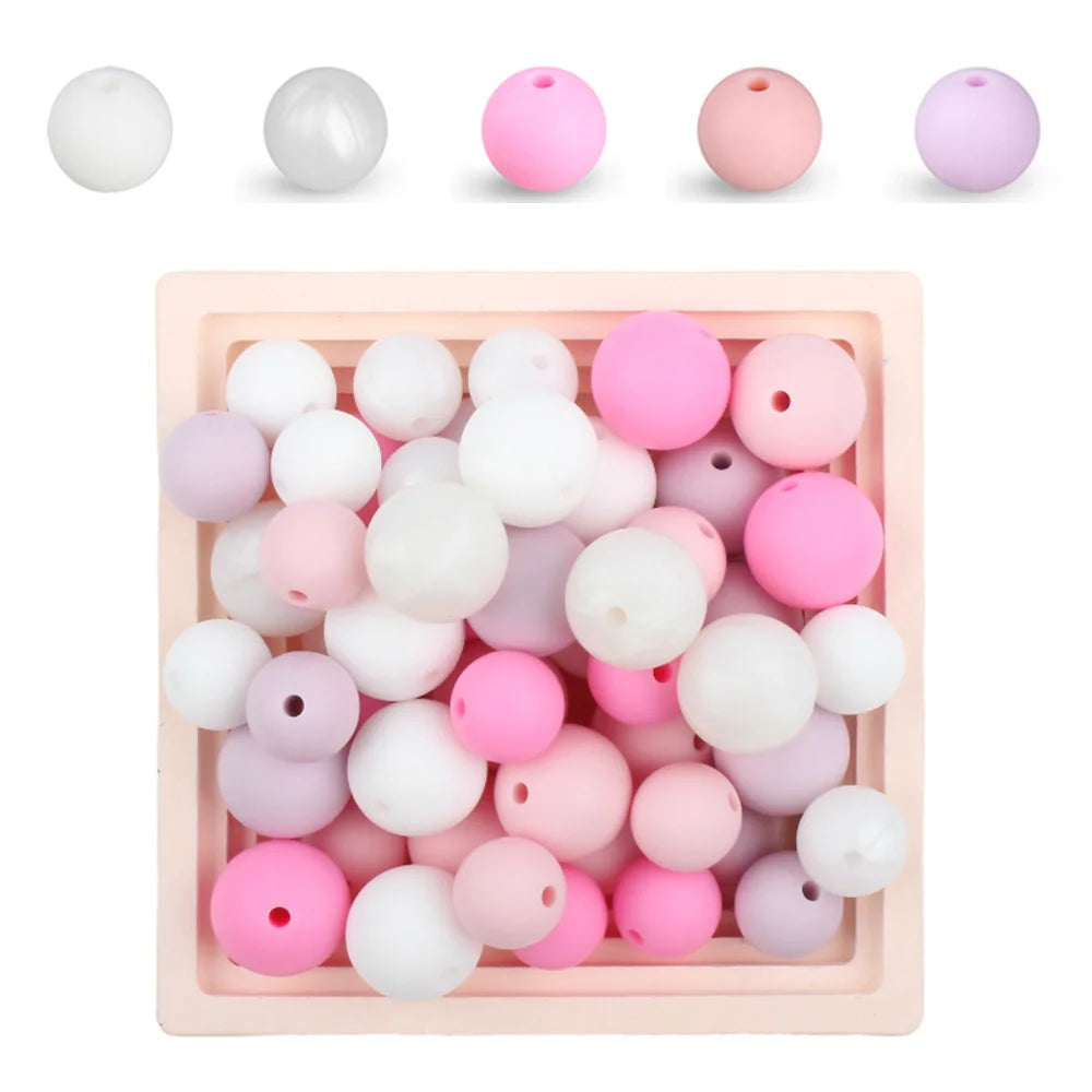 12mm Silicone Beads for DIY Jewelry Making & Crafts (20/50/100 Pack)