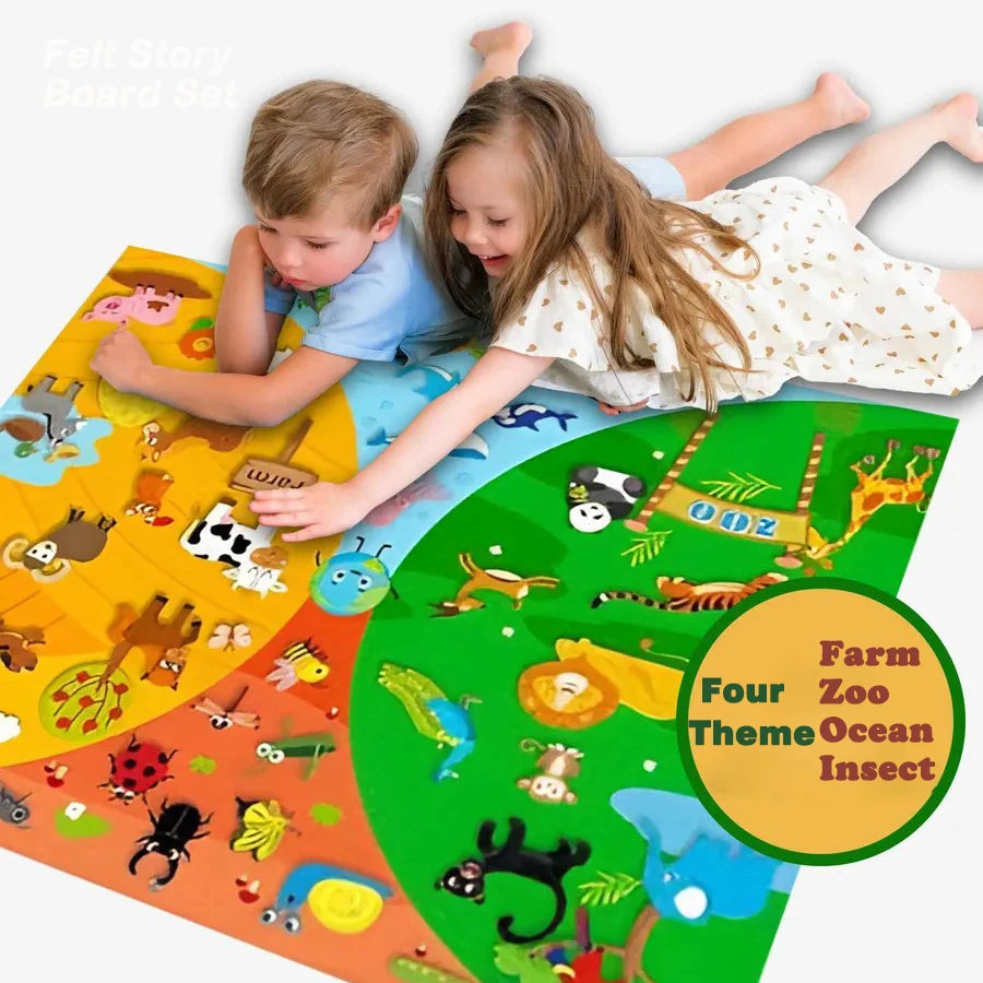 Zoo Animals Felt Board Storytelling Set for Kids
