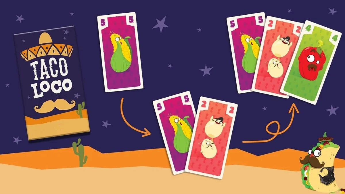 Taco Loco Card Game - Fast-Paced Party Fun for 2-5 Players