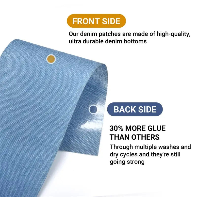 Denim Iron-On Repair Patches (8x51cm)