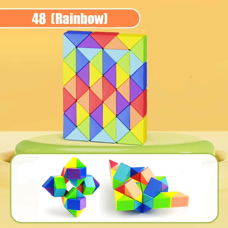 Rainbow Twist Puzzle Snake – Creative Fidget Toy for Kids & Adults