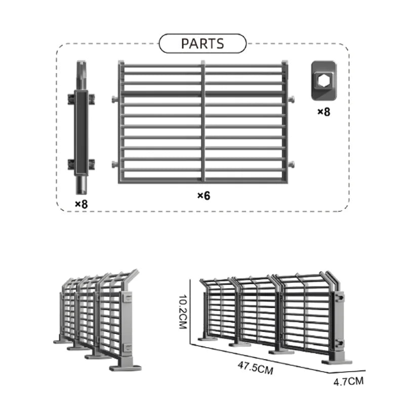 Parts list for a vintage steam train set including rods and a main body component.
