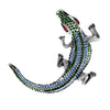 Gold-Plated Rhinestone Turtle Brooch Pin