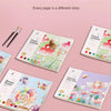 A collection of watercolor painting books featuring three themes: forest animals, a dream ocean, and a summer fairy tale.