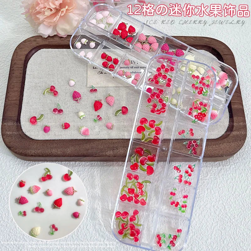 Fruit & Floral Resin Nail Art Decorations