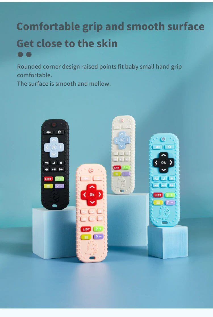 Silicone Remote Control Teether for Baby Teething Relief