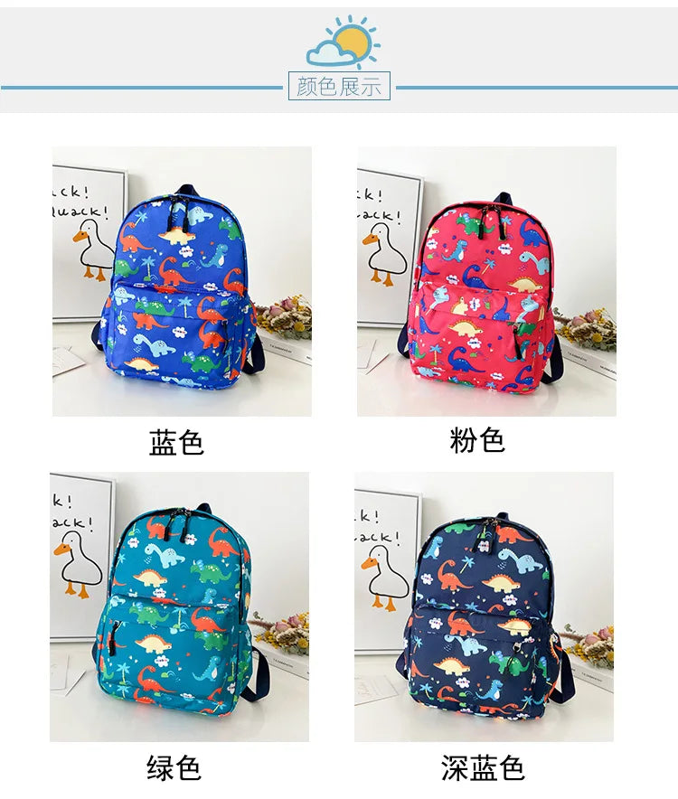 Dinosaur Print Kids Backpack for Kindergarten & School