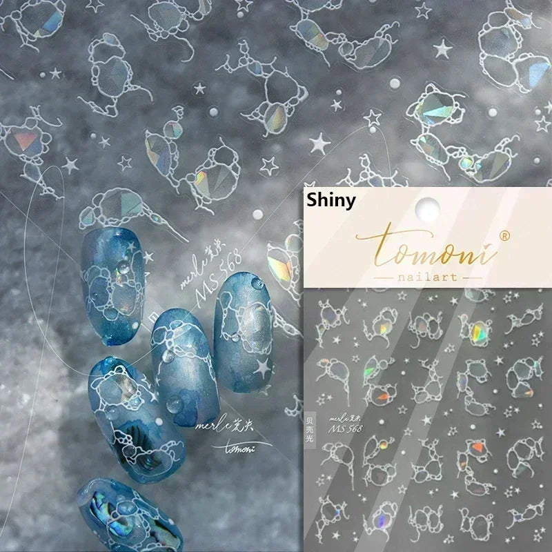 Ocean-Inspired Nail Art Sticker Set