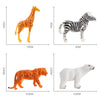 Realistic Wild Animal Figures - Leopard, Tiger, Lion, Elephant, Zebra Set