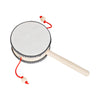 Wooden Hand-Cranked Rattle Drum for Early Music Education