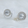 Custom Pearl Bling Pacifier with Clip – Personalized Baby Shower Gift