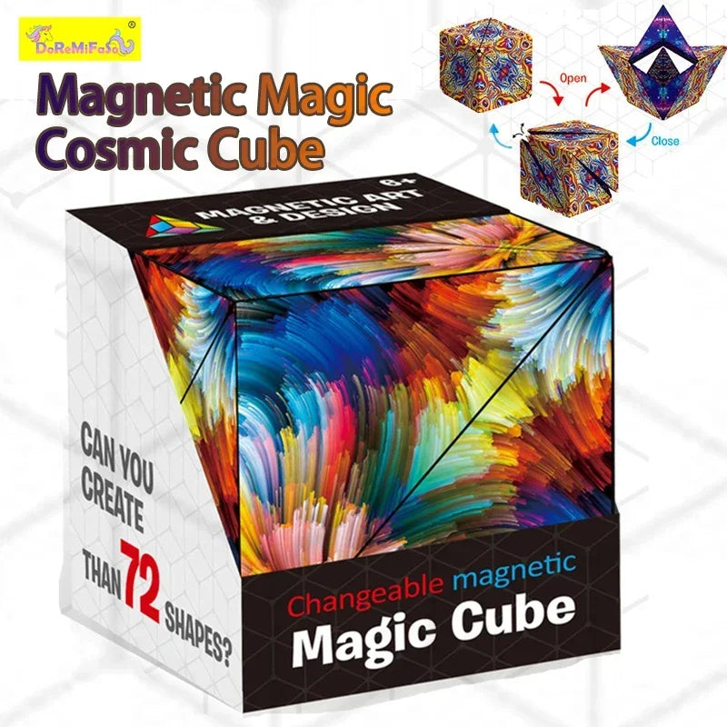 Magnetic 3D Flip Fidget Cube – Stress Relief & Focus Toy