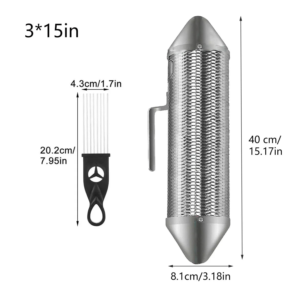 Professional Stainless Steel Guiro with Scraper