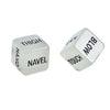 A set of glow-in-the-dark dice showing body parts like thigh, hand, navel, and blow.