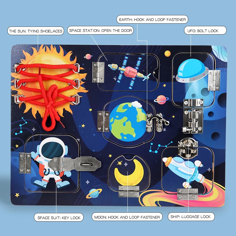 Montessori Wooden Solar System Puzzle for Kids
