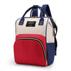 Canvas Baby Diaper Bag with Thermal Bottle Pockets & Hanging Design