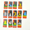 A collection of ten compact strategy board games featuring various animal themes in colorful boxes.