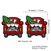 Scarlet red festive Christmas silicone beads shaped like Santa Claus cars for jewelry making