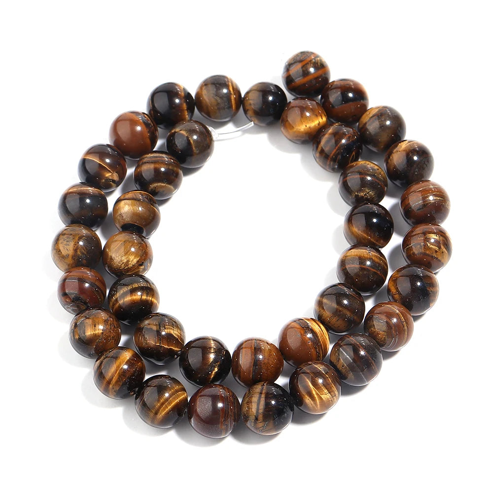 Natural Yellow Tiger Eye Stone Beads for DIY Jewelry Making