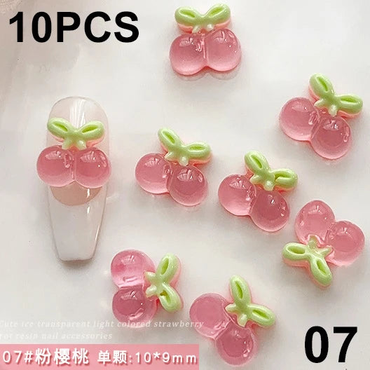 Fruit & Floral Resin Nail Art Decorations