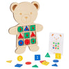 Wooden lacing boards for children featuring colorful ropes and practice for threading skills