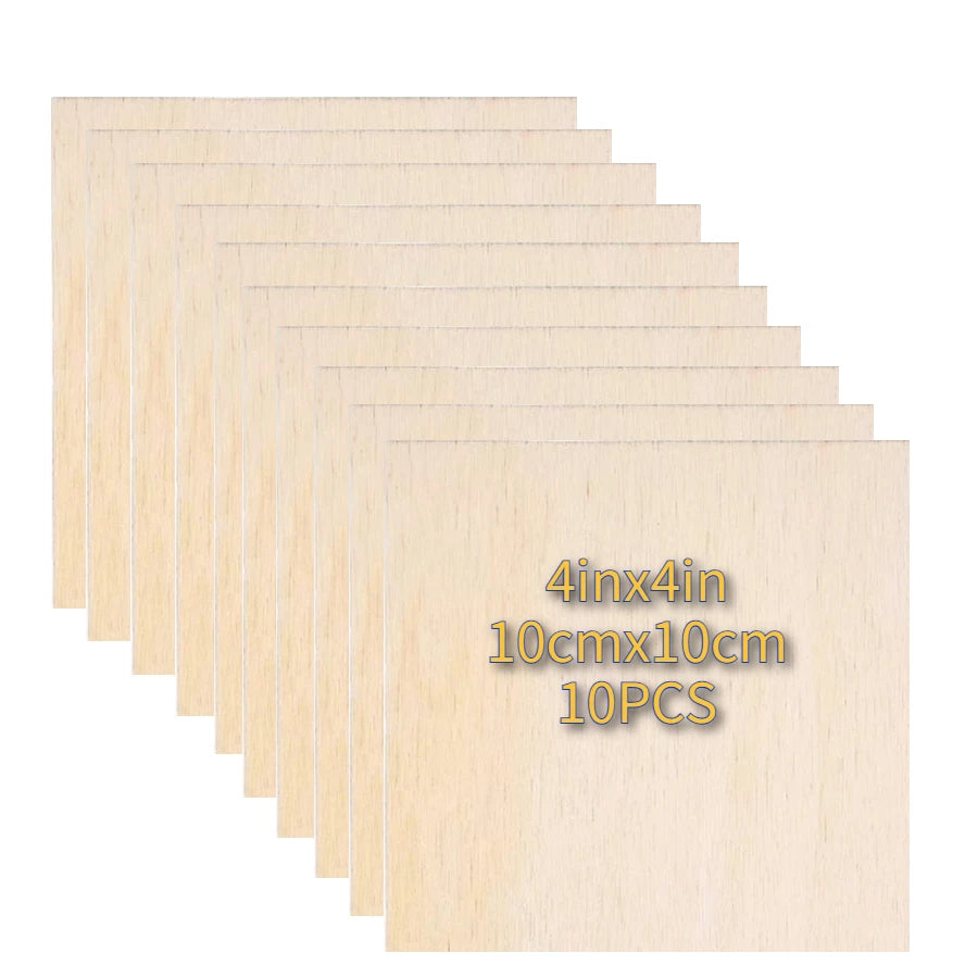 Unfinished Wood Square Sheets for Crafting and Engraving
