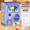 A box of Space Egg Twister twisting machine with six colored eggs and a purple plastic component.