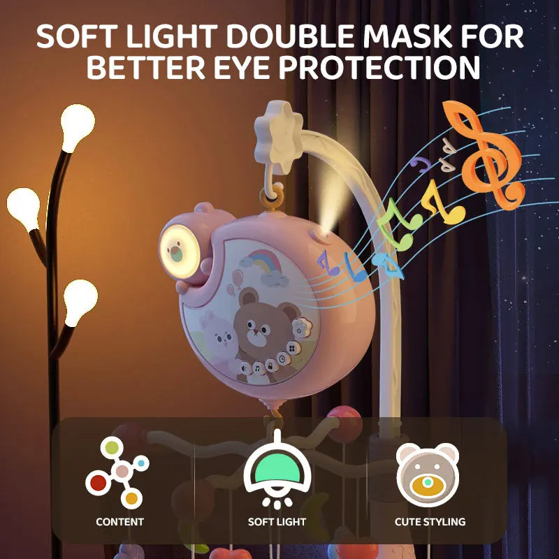 Baby Crib Mobile with Lullabies, Projector & Remote