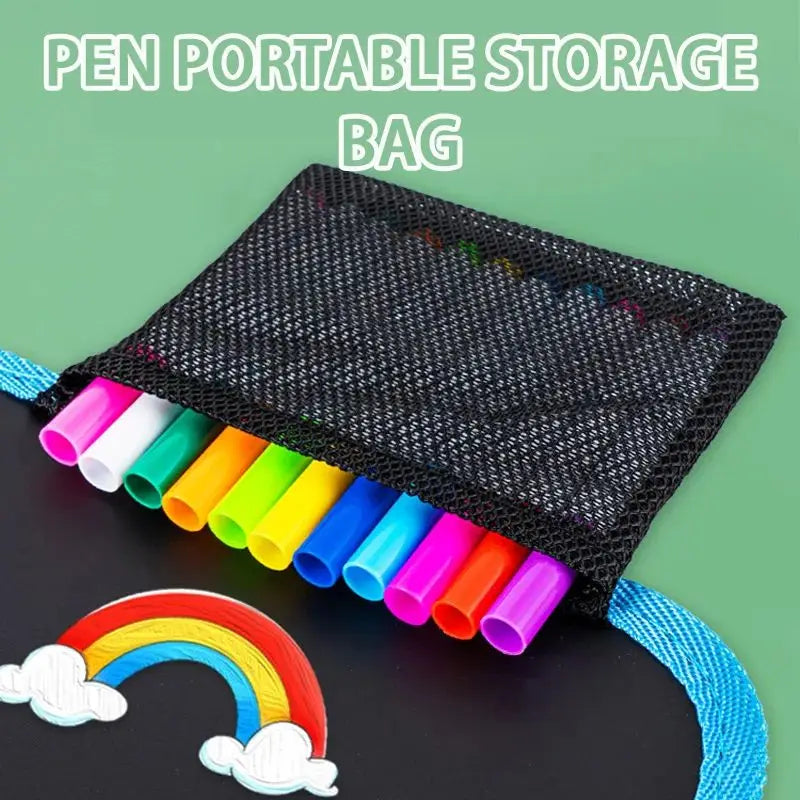 Reusable Erasable Doodle Book for Kids with 12 Watercolor Pens