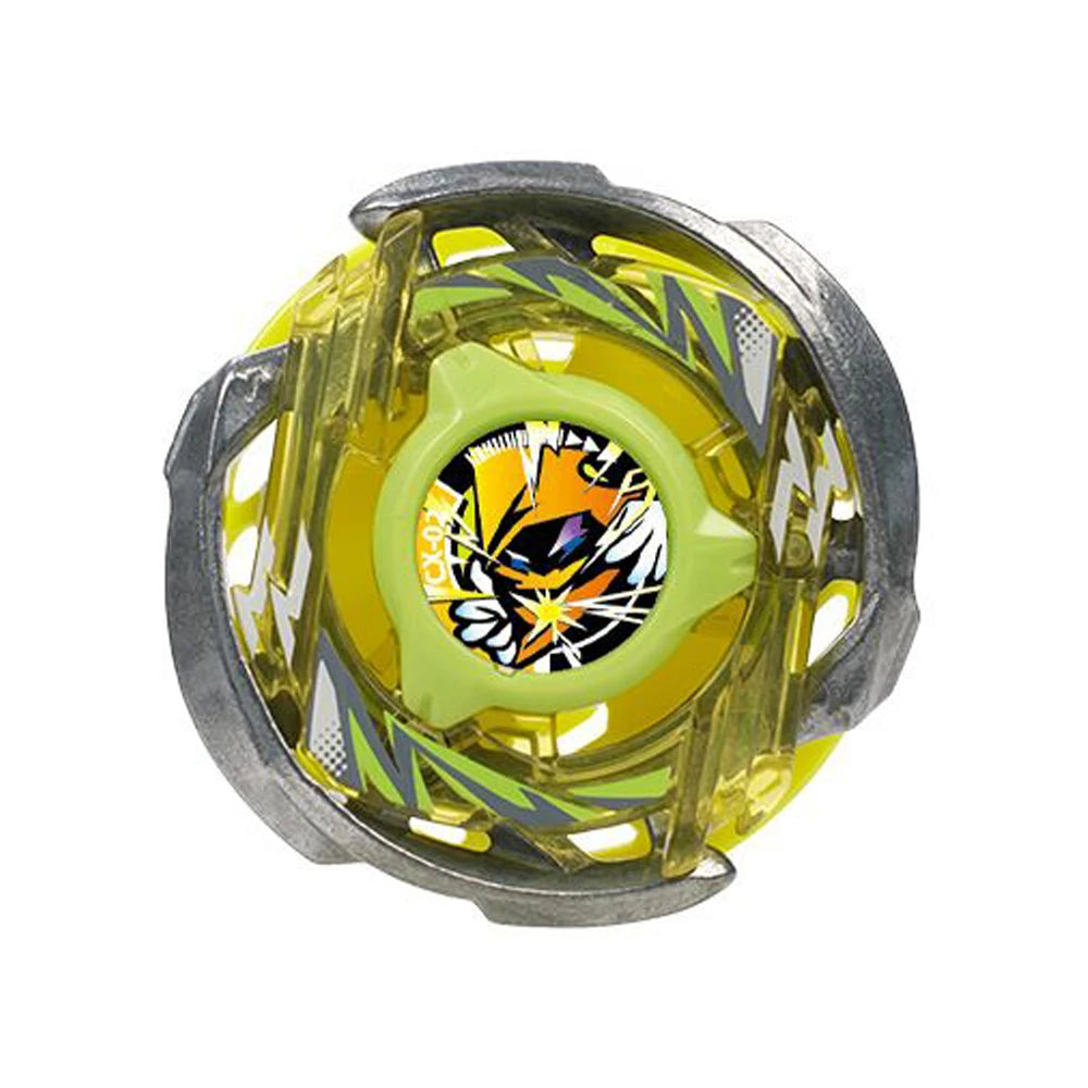 Beyblade Burst Gyro X Starter Pack Pegasus Blast featuring a silver and yellow spinning top.