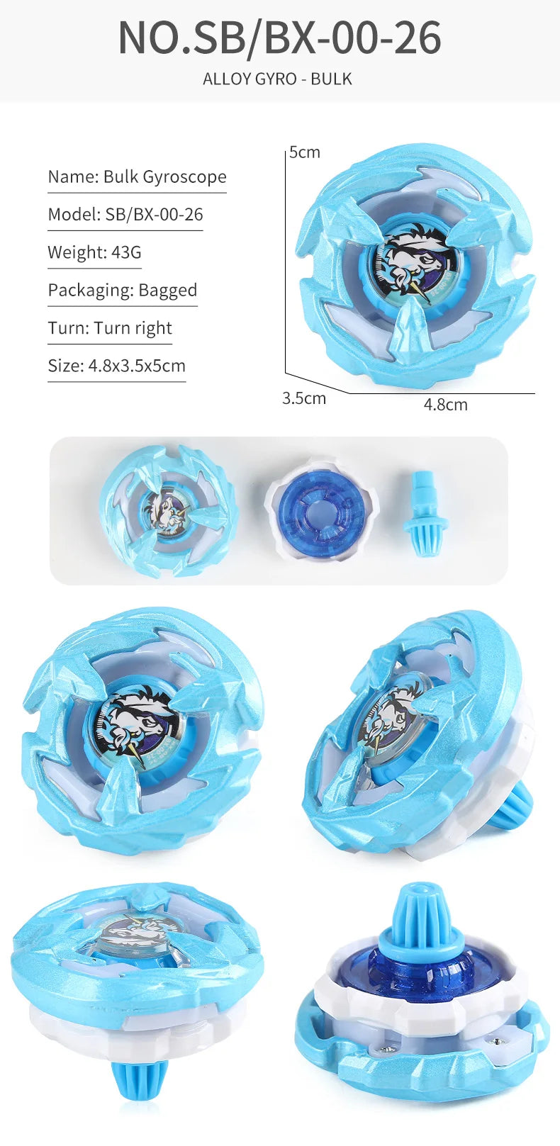 Metal Spinning Top Battle Set with Launcher