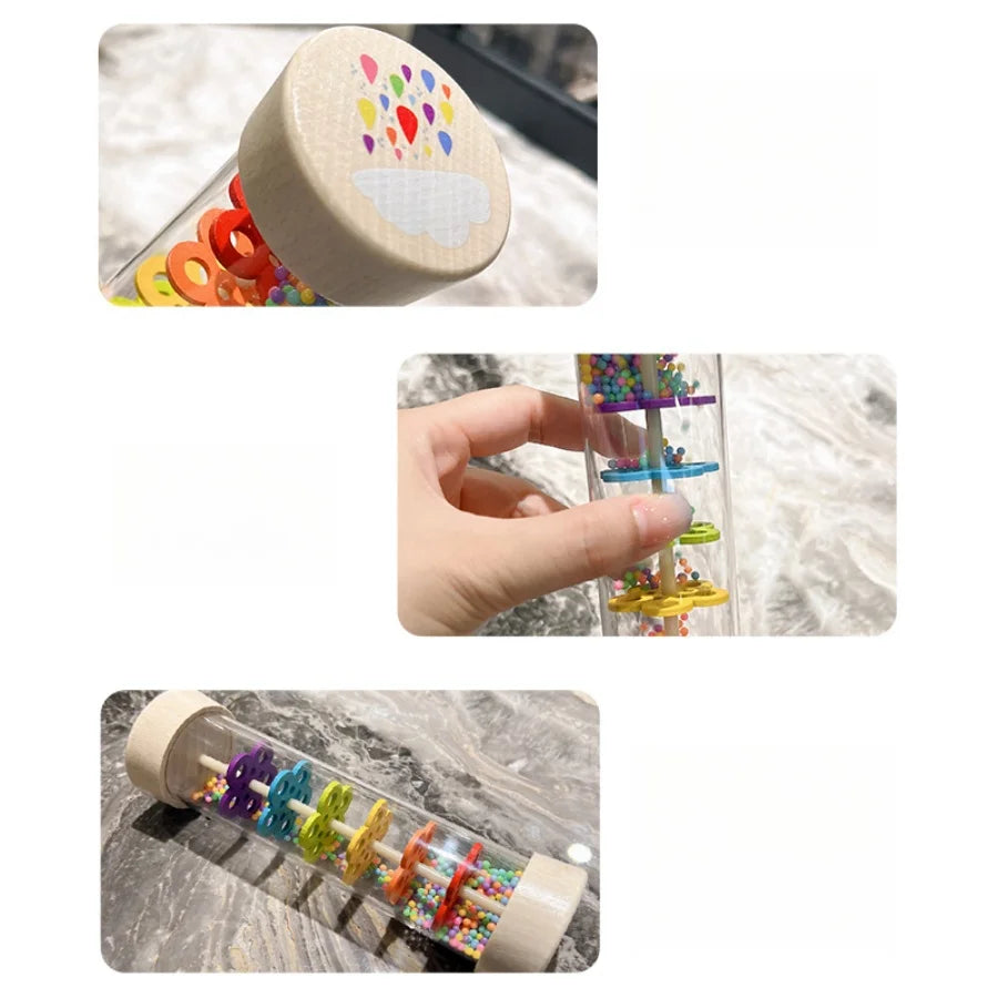 Wooden Rainmaker Sound Toy for Kids